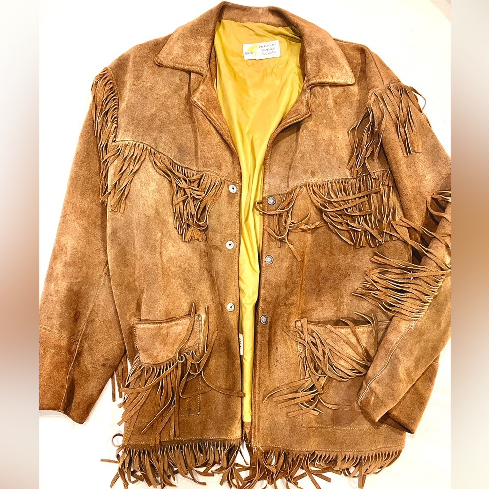 Vintage leather jacket with fringe. Excellent shape. San Francisco vintage!